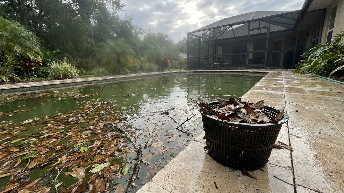 Why “Storm Cleanup” Is a Separate Service (And a Green Pool After a Storm Isn't a Normal Cleaning)